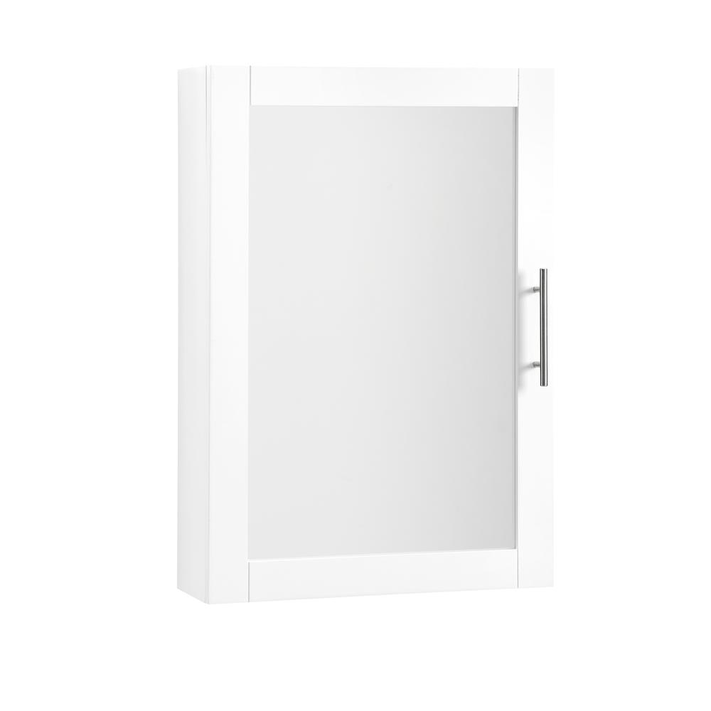 Alt View 8. Crosley Furniture - Savannah Wall Cabinet With Mirror - White.