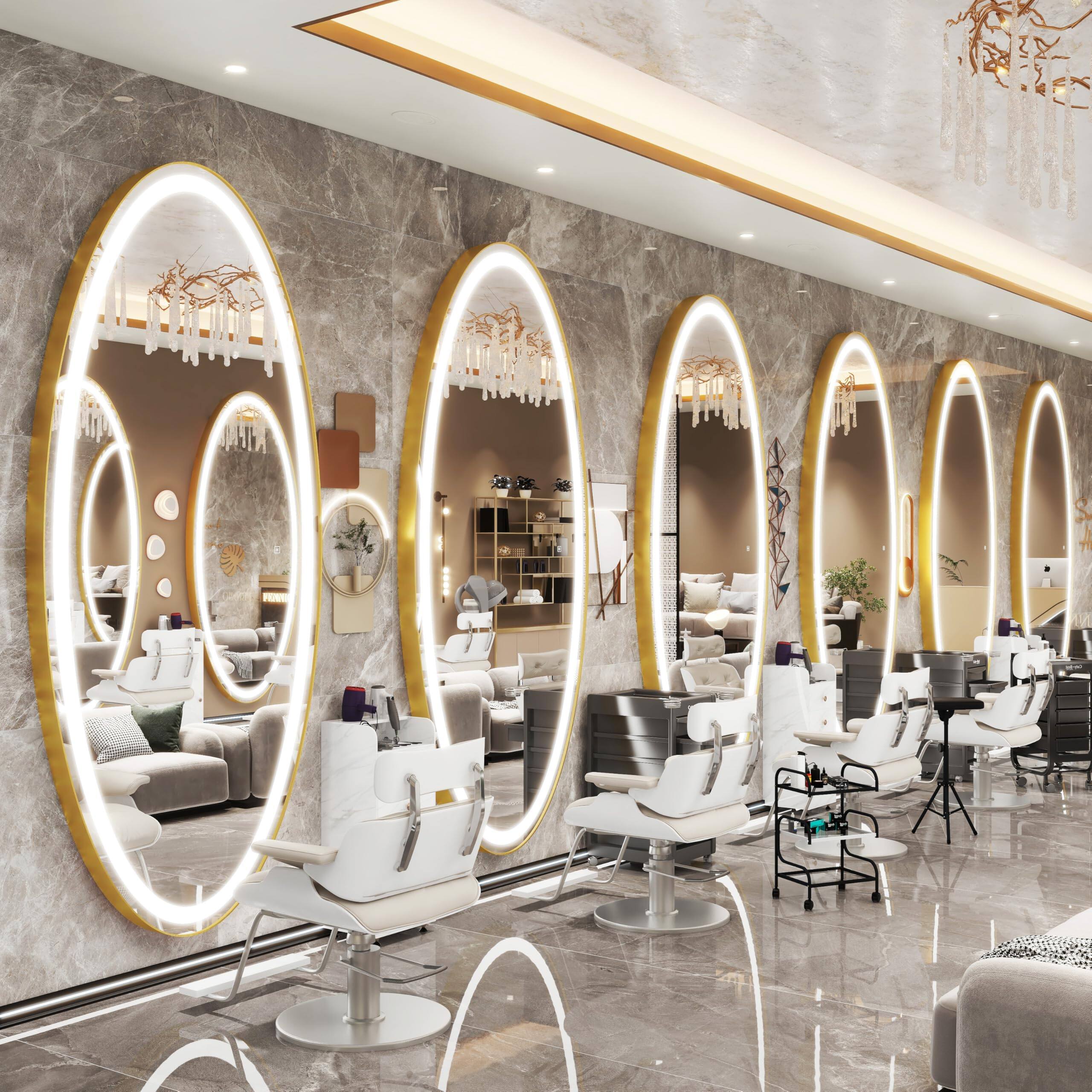 Gold/ Pointed Oval 70"L x 36"W