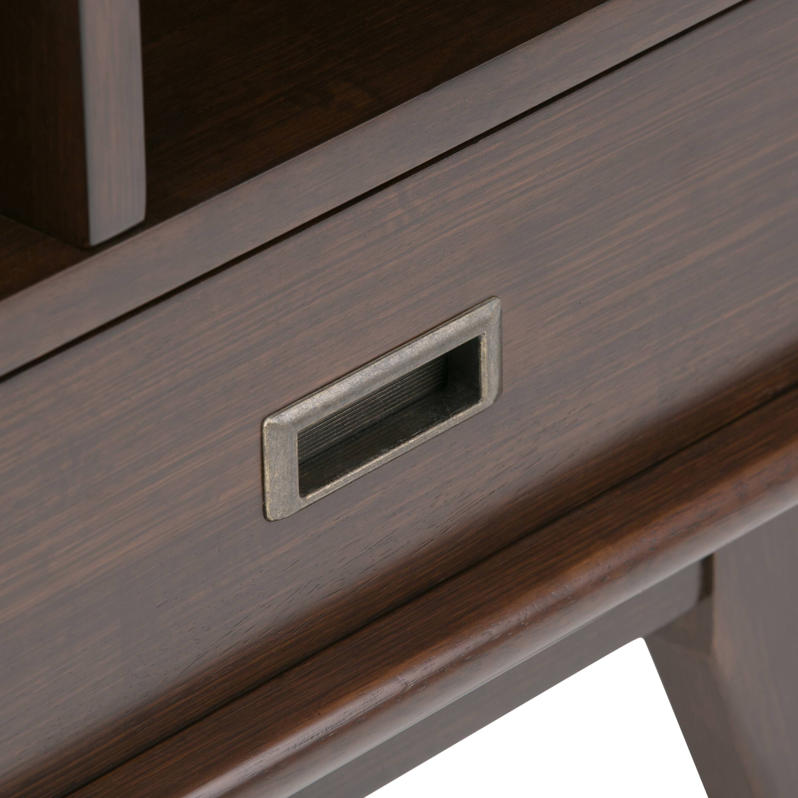 Alt View 5. Simpli Home - Draper 22 inch 6 Cubbie Bookcase (Set of 2) - Medium Auburn Brown.