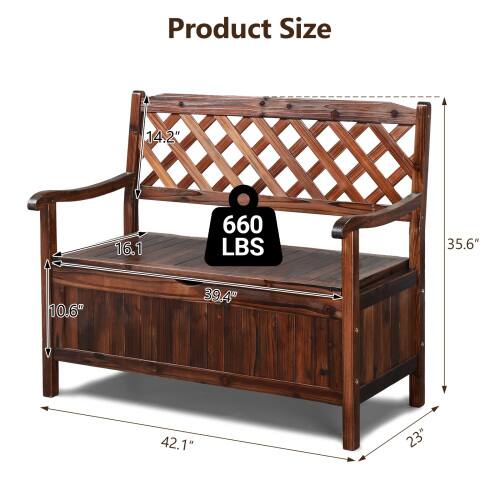 Product Size: 14.2" x 16.1" x 35.6" x 10.6" x 39.4" x 42.1" x 23"  
Weight Capacity: 660 LBS