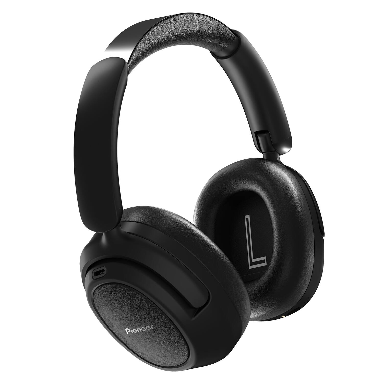 Alt View 4. Pioneer - A60 Dual-Mode Wireless Over-Ear Headphones, Detachable Mic, Aux Input, Hybrid ANC, Accessory Kit, 100 Hr Play Time - Black.