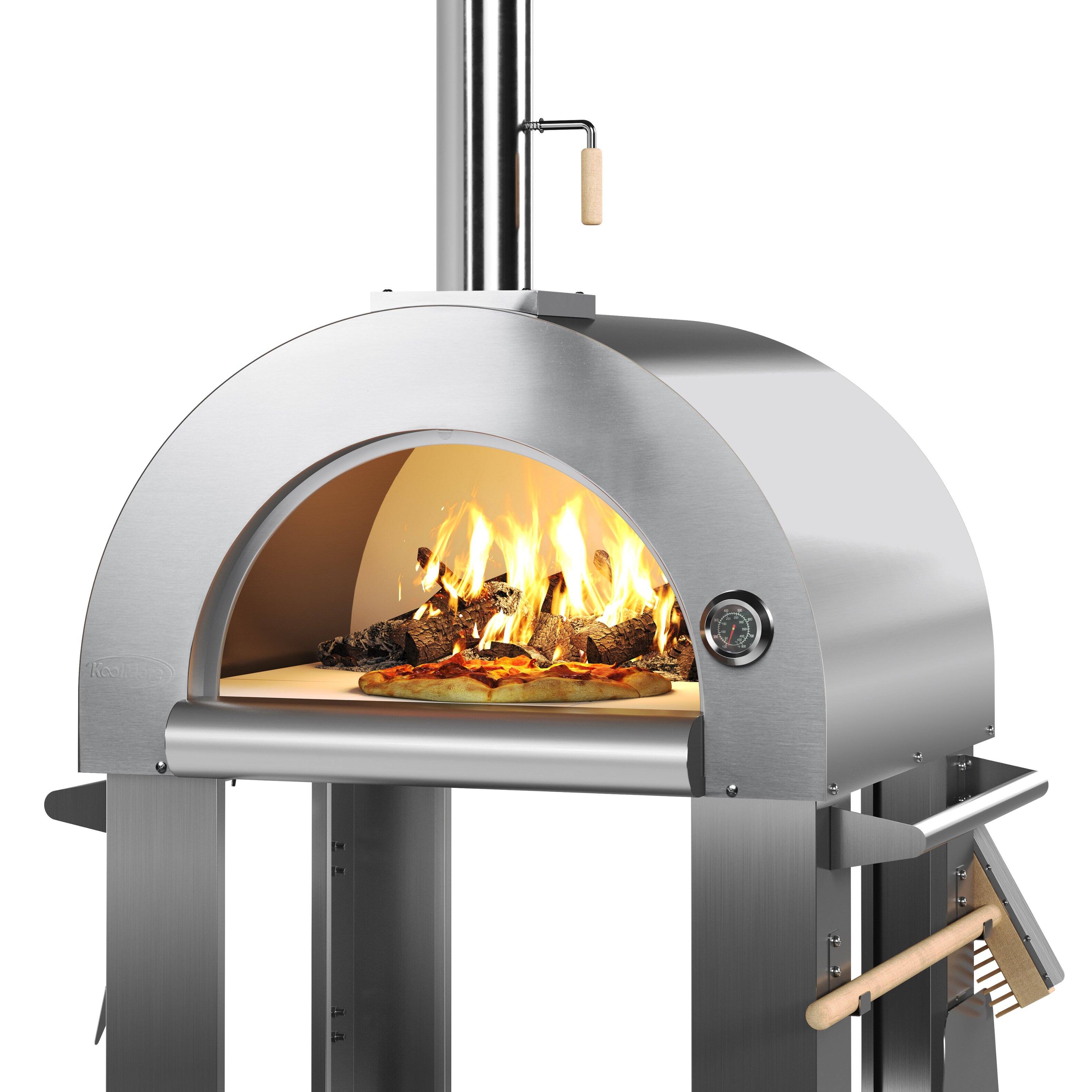 Alt View 10. Koolmore - 32 in.Outdoor Wood Fired Pizza Oven in Stainless-Steel (KM-OKS-WFPO) - Stainless-Steel.