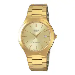 Casio - Men’s Stainless Steel Watch with Champagne Dial - MTP-1170N-9A - Gold