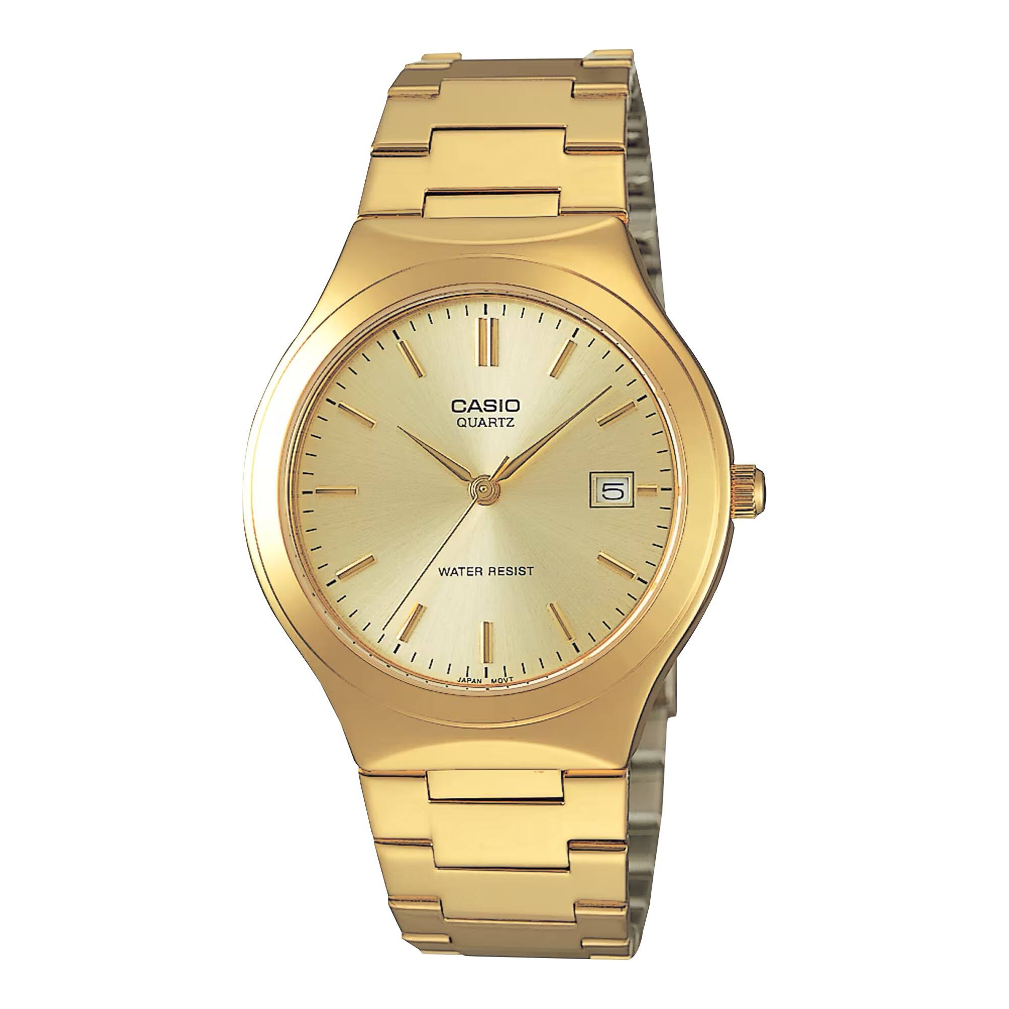 Casio - Men’s Stainless Steel Watch with Champagne Dial - MTP-1170N-9A - Gold