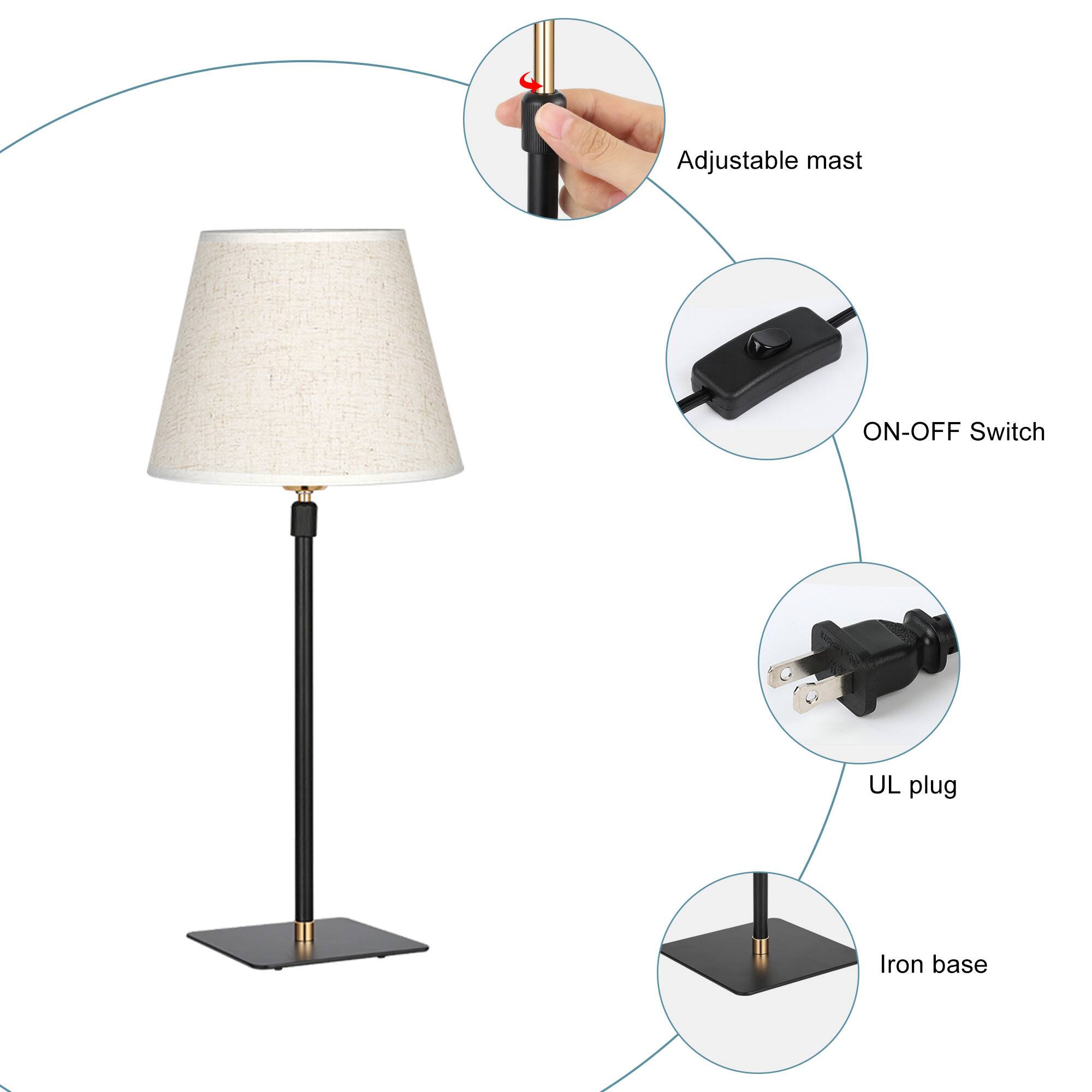 Adjustable mast  
ON-OFF Switch  
UL plug  
Iron base