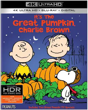 Front. Peanuts - It's the Great Pumpkin, Charlie Brown - 4K Blu-Ray.