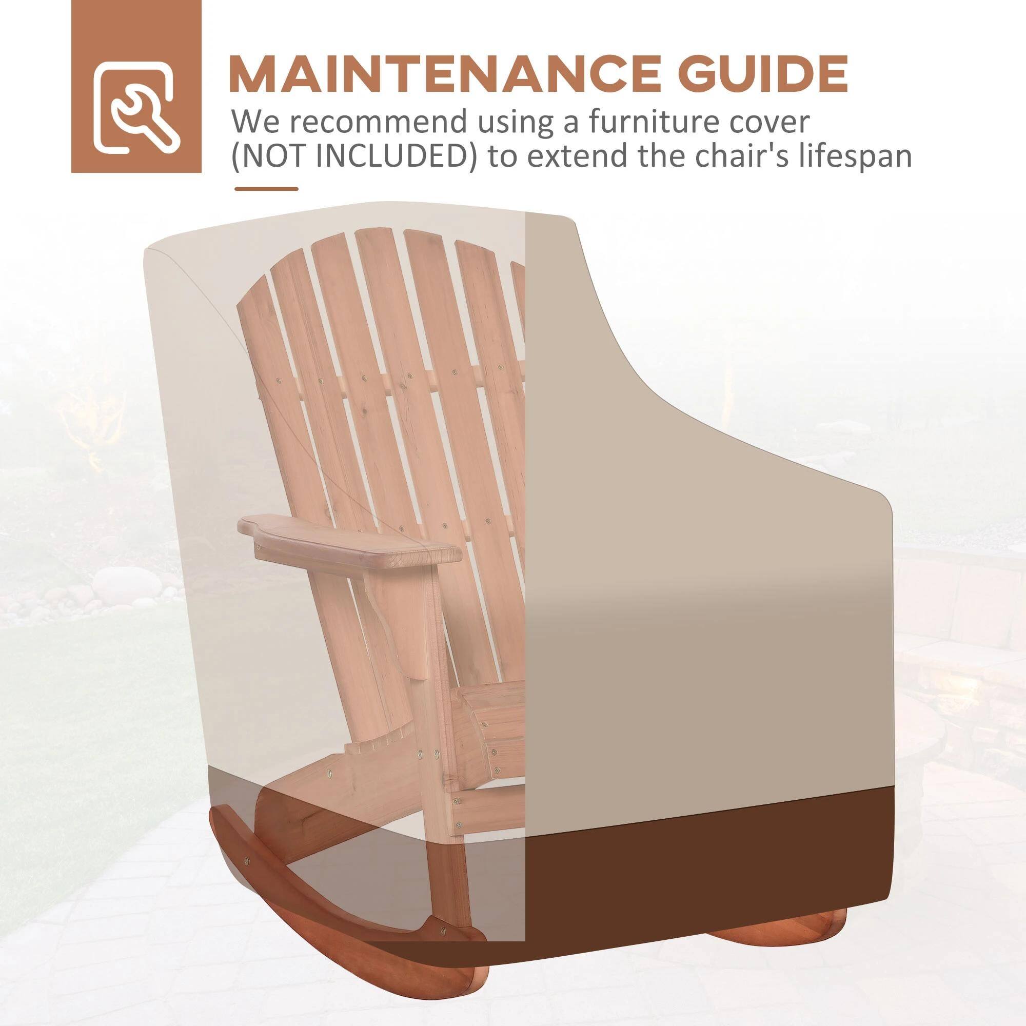 MAINTENANCE GUIDE  
We recommend using a furniture cover (NOT INCLUDED) to extend the chair's lifespan