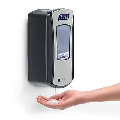 Alt View 1. Purell - LTX 12 Automatic Wall Mounted Hand Sanitizer Dispenser - Chrome/Black.