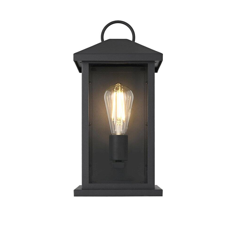 Back. Elegant Lighting - Neil 7 Inch Outdoor Wall Sconce In Black - Black.