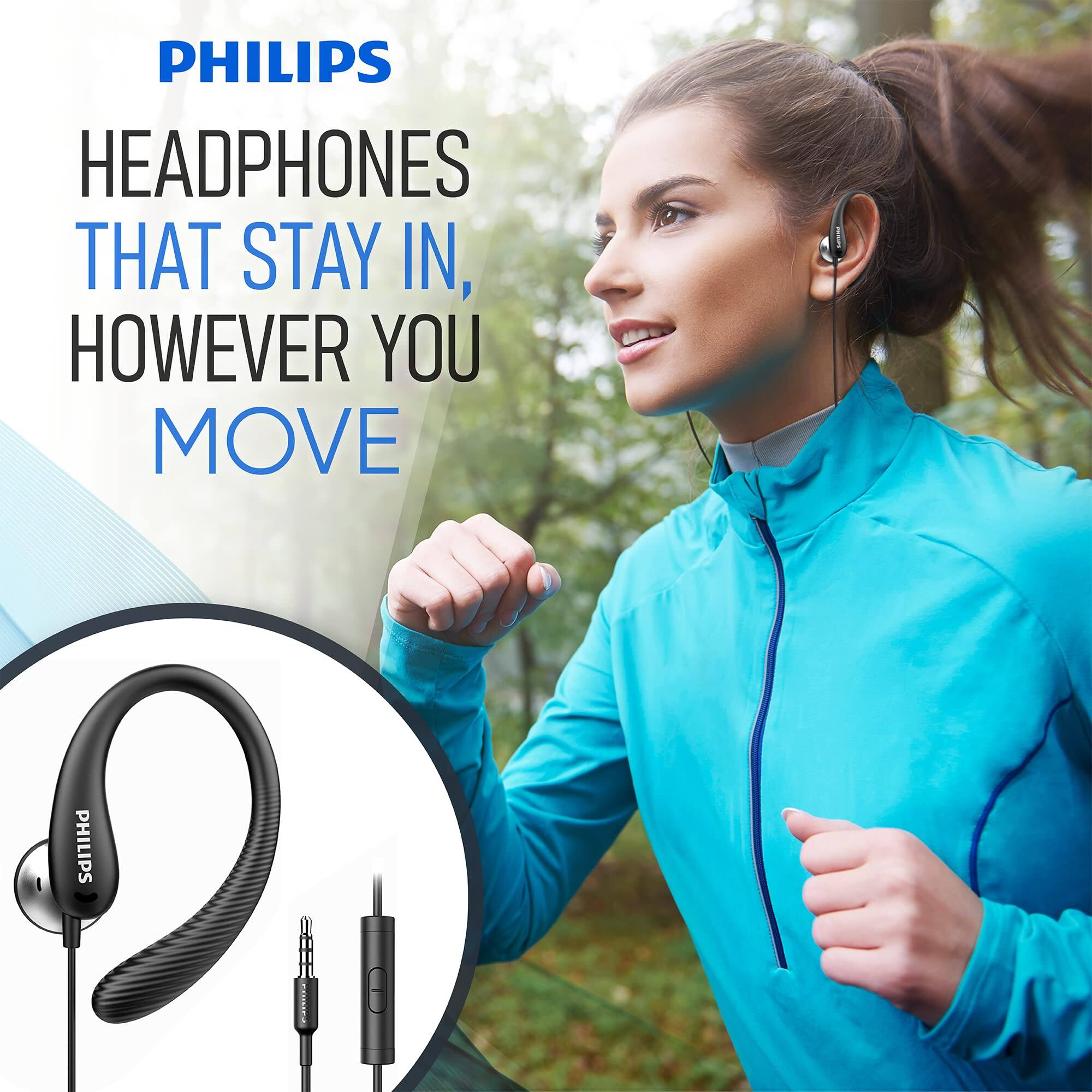 PHILIPS HEADPHONES THAT STAY IN, HOWEVER YOU MOVE