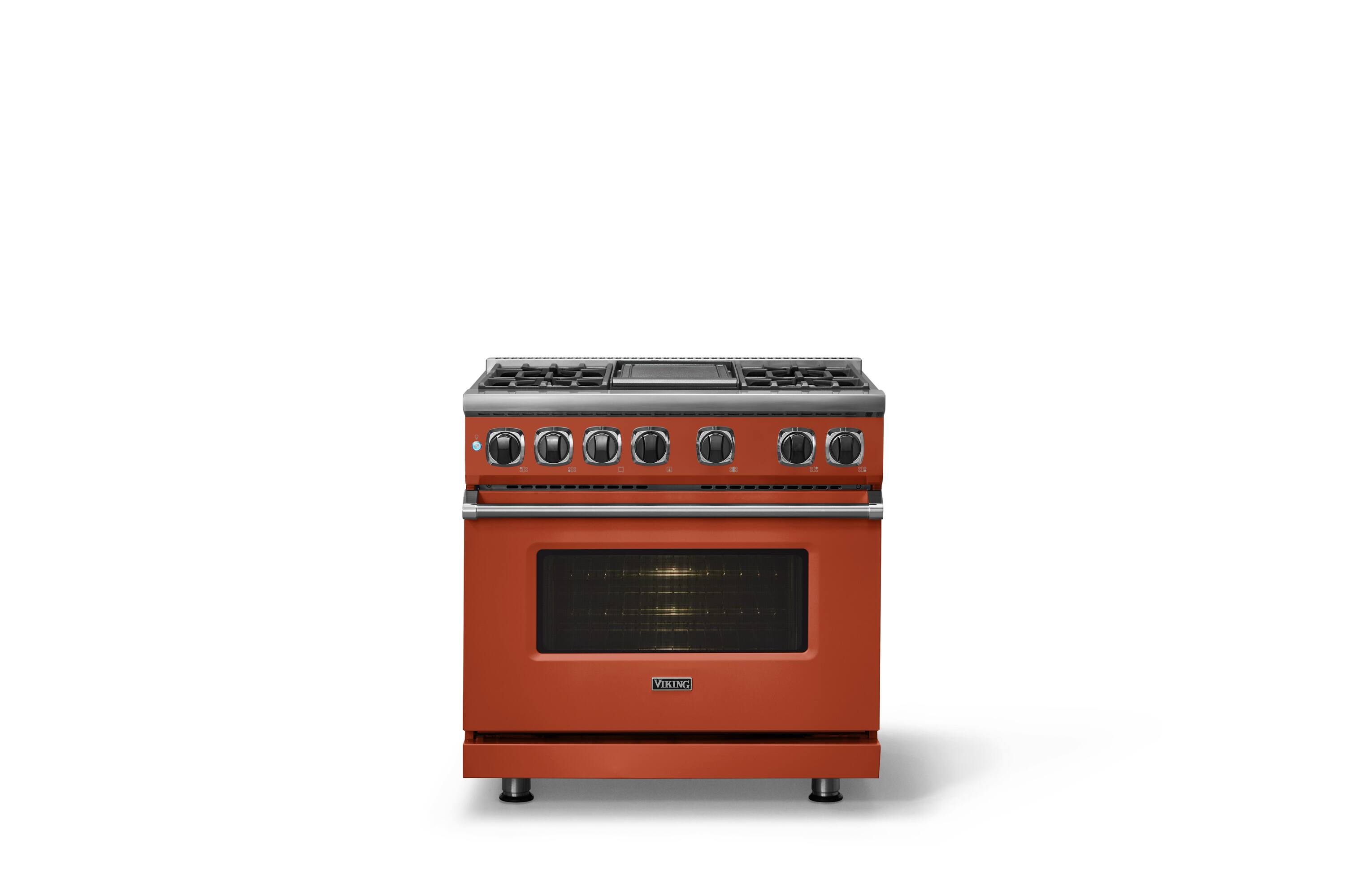 Alt View 1. Viking - 36"W. 5.6 Cu. Ft. 7S Self-Clean Dual Fuel Range-Spiced Cider - Spiced Cider.