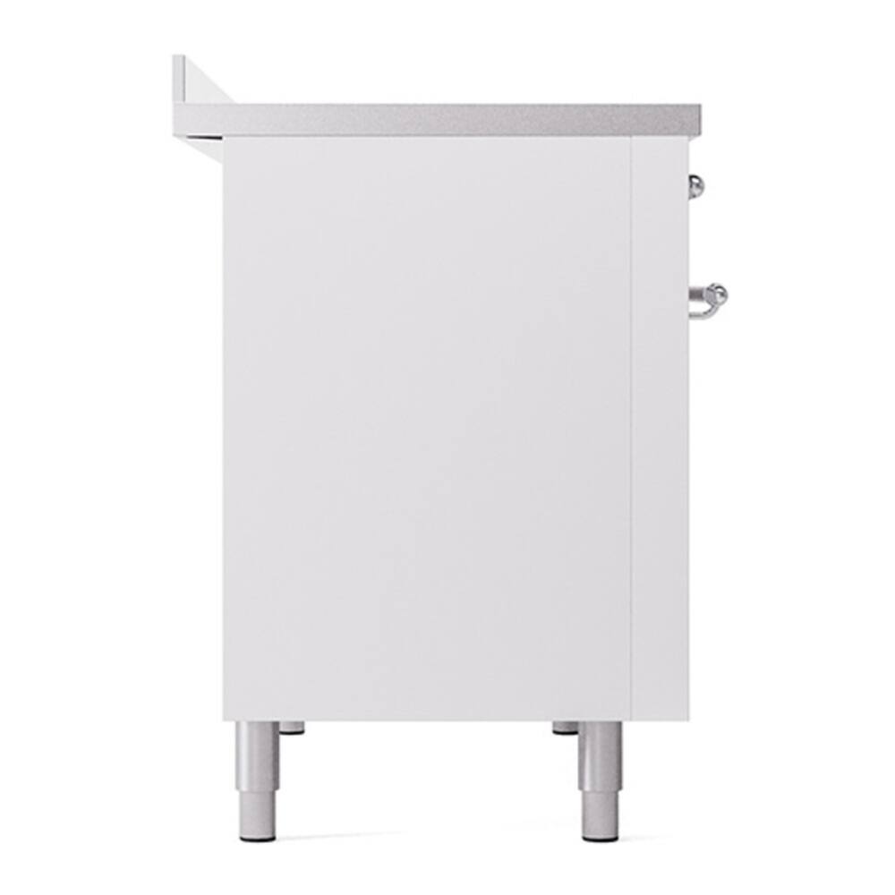 Alt View 8. ILVE - ILVE Nostalgie II 48 inch Induction Range with 6 Induction Elements (White) - White.