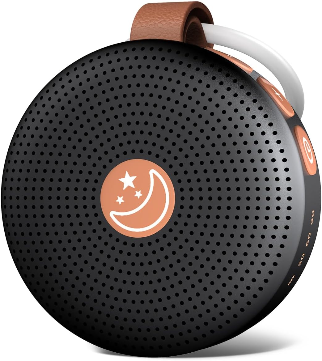 Front. FINEAK - Battery Mini White Noise Machine 30 Soothing Sounds for Kids Adults - Black.