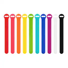 Grizzly Supply - 8" Hook and Loop Cable Tie 10/pk - Assorted Colors