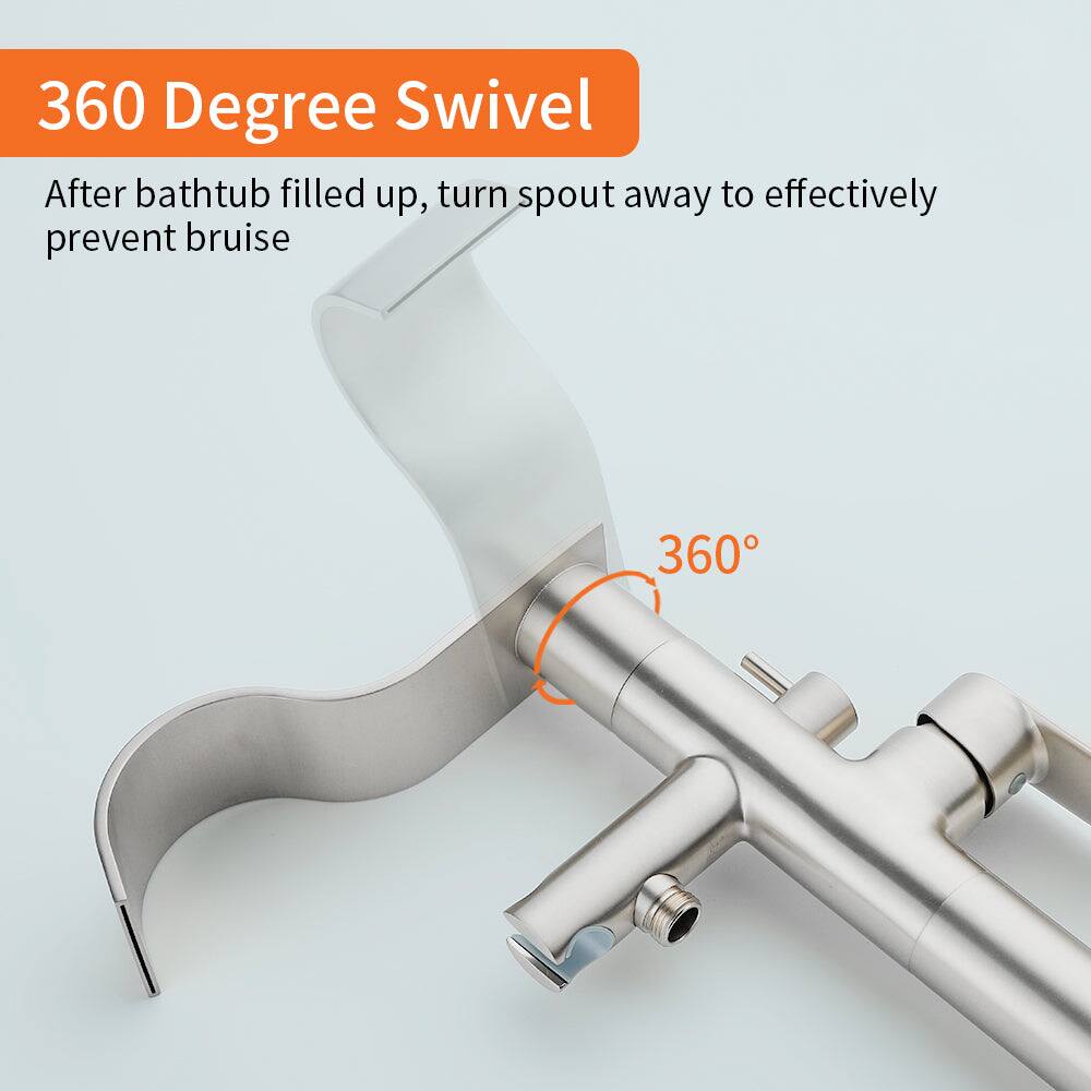 360 Degree Swivel

After bathtub filled up, turn spout away to effectively prevent bruise