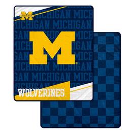 Pegasus - Michigan Wolverines 60" x 70" Diagonal Ghost Checkered Double-Sided Blanket - Multicolor