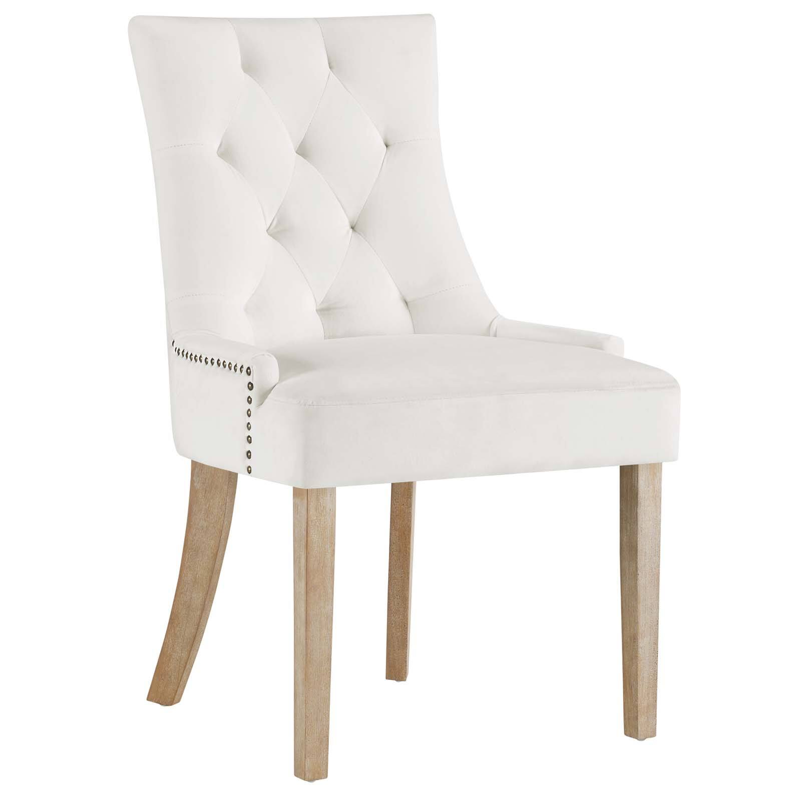 Left. Modway - Pose Performance Velvet Dining Chair Set of 2 by Modway - Ivory.