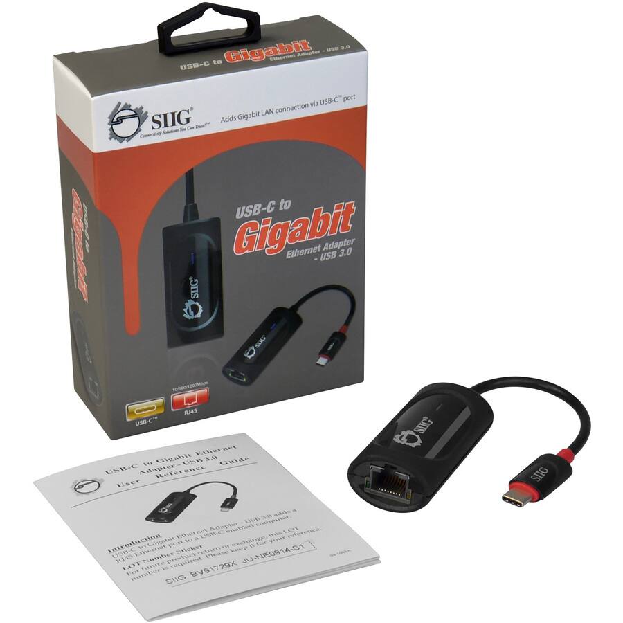 Mm S5 USB-G to Gigabit Ethernet Adapter Diabit 40 USB- port via LAN connection SIIG Adds Gigabit -- Tee - - C USB-C to Gigabit Ethernet USB Adapter 3.0 SUG 2 1/100/1000Mg ESR USB-C Ethernet Ciabit UNH 1.0 Guide 10 USB-C Adapter Reference User SIIG SIIG a " acda L7 comvouter Adapher enabled LEYT rdicrente. fihersuet a UNBFC 1 toin Your Intruduction Cigabit t ecuchvarge fs tos port TIE IA USIC therek Micher reserns Mease o JUNE0914-51 R14N Number Jntps OT future in BV91729X Foe nuntre SIIG

---

**Corrected Text:**

USB-C to Gigabit Ethernet Adapter - USB 3.0

Adds Gigabit LAN connection via USB-C port

SIIG

USB-C to Gigabit Ethernet Adapter - USB 3.0

User Reference Guide

Introduction

This USB-C to Gigabit Ethernet Adapter - USB 3.0 adds a Gigabit