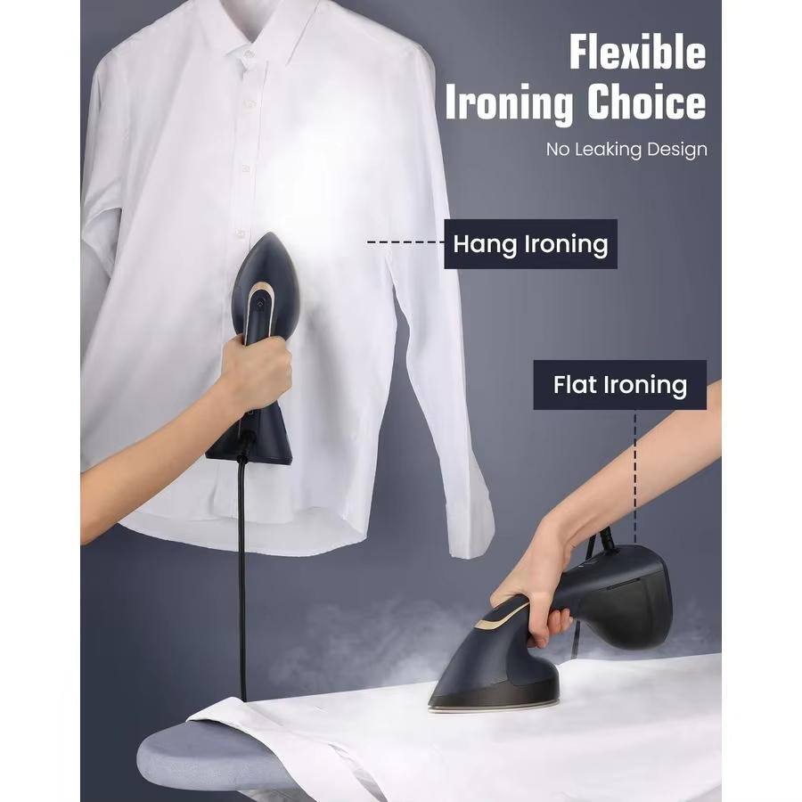 Flexible Ironing Choice  
No Leaking Design  

Hang Ironing  

Flat Ironing