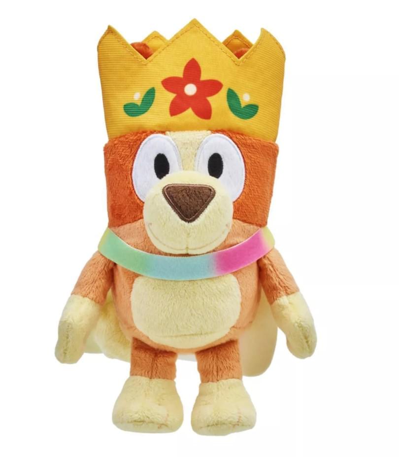 Front. Moose Toys - Bluey Family & Friends 8 Inch Character Plush | Bingo Royal - Brown.