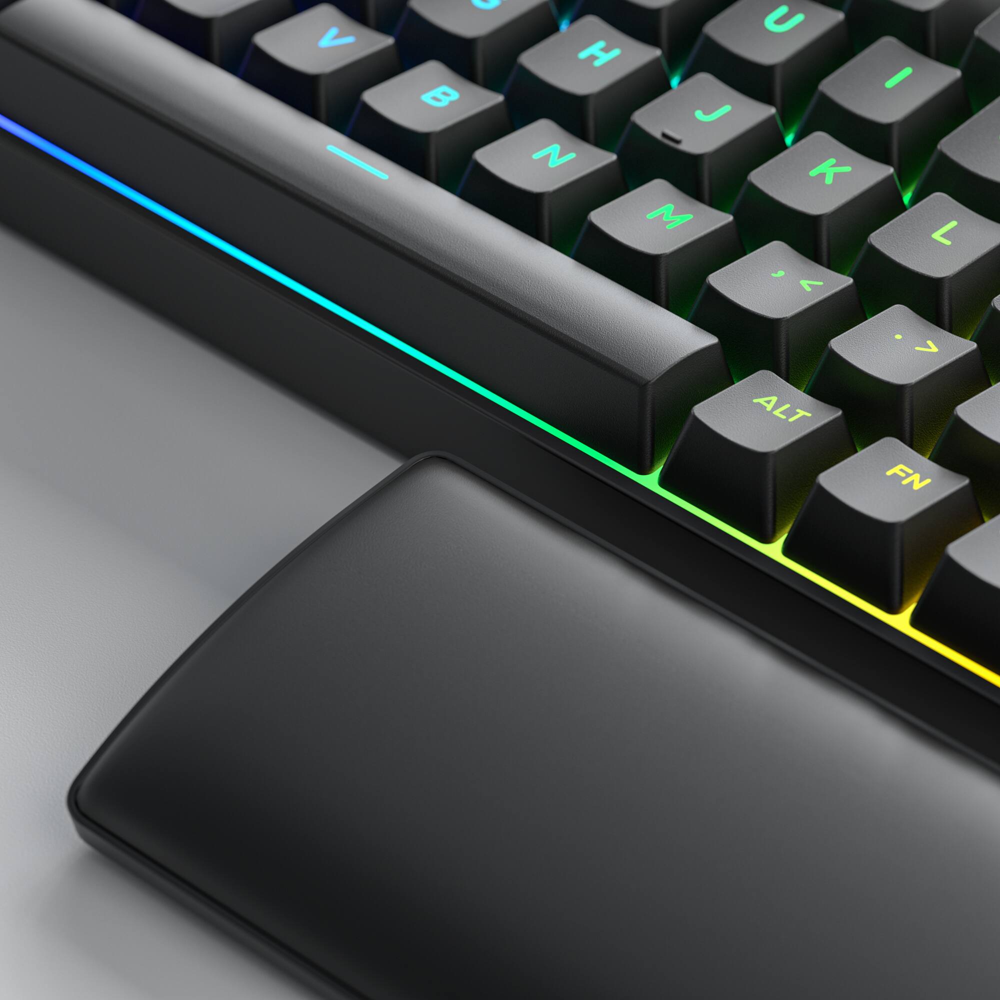 Alt View 4. Syntech - Chronos 68 Rapid Trigger Magnetic Keyboard -  (English Version)- Black - White.