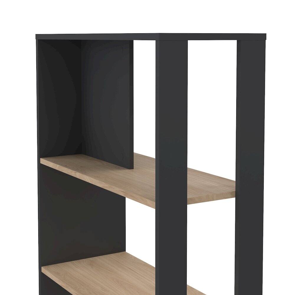 Alt View 1. Tvilum - Sign 5 Shelf Bookcase Room Divider, Matte Grey/Jackson Hickory - Gray.