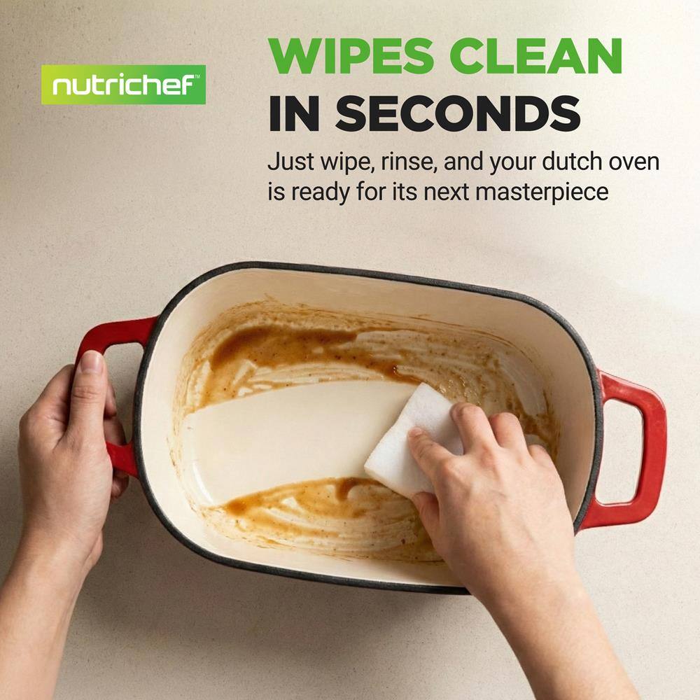 WIPES CLEAN IN SECONDS

Just wipe, rinse, and your dutch oven is ready for its next masterpiece

nutrichef