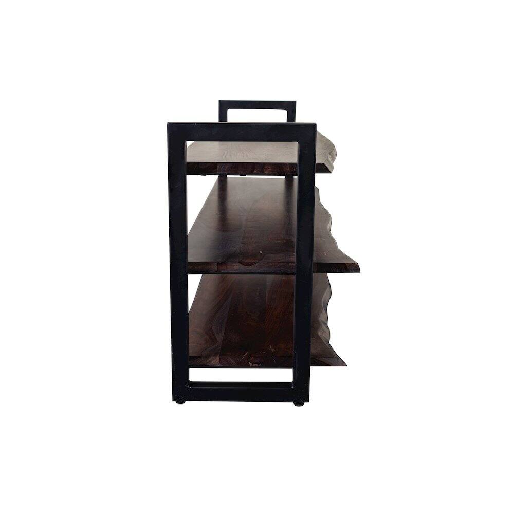 Alt View 2. Porter Designs - Manzanita Live Edge Solid Sheesham Wood TV Stand, Gray - Gray.