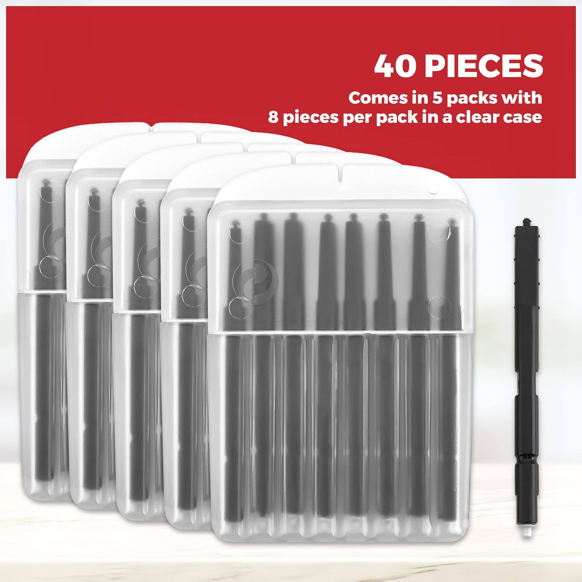 40 PIECES  
Comes in 5 packs with 8 pieces per pack in a clear case