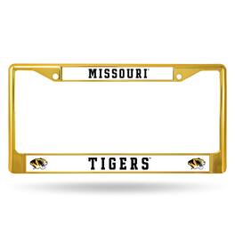 Rico Industries - Missouri MIZZOU Tigers Chrome Metal (Gold Painted) License Plate Frame - Multi
