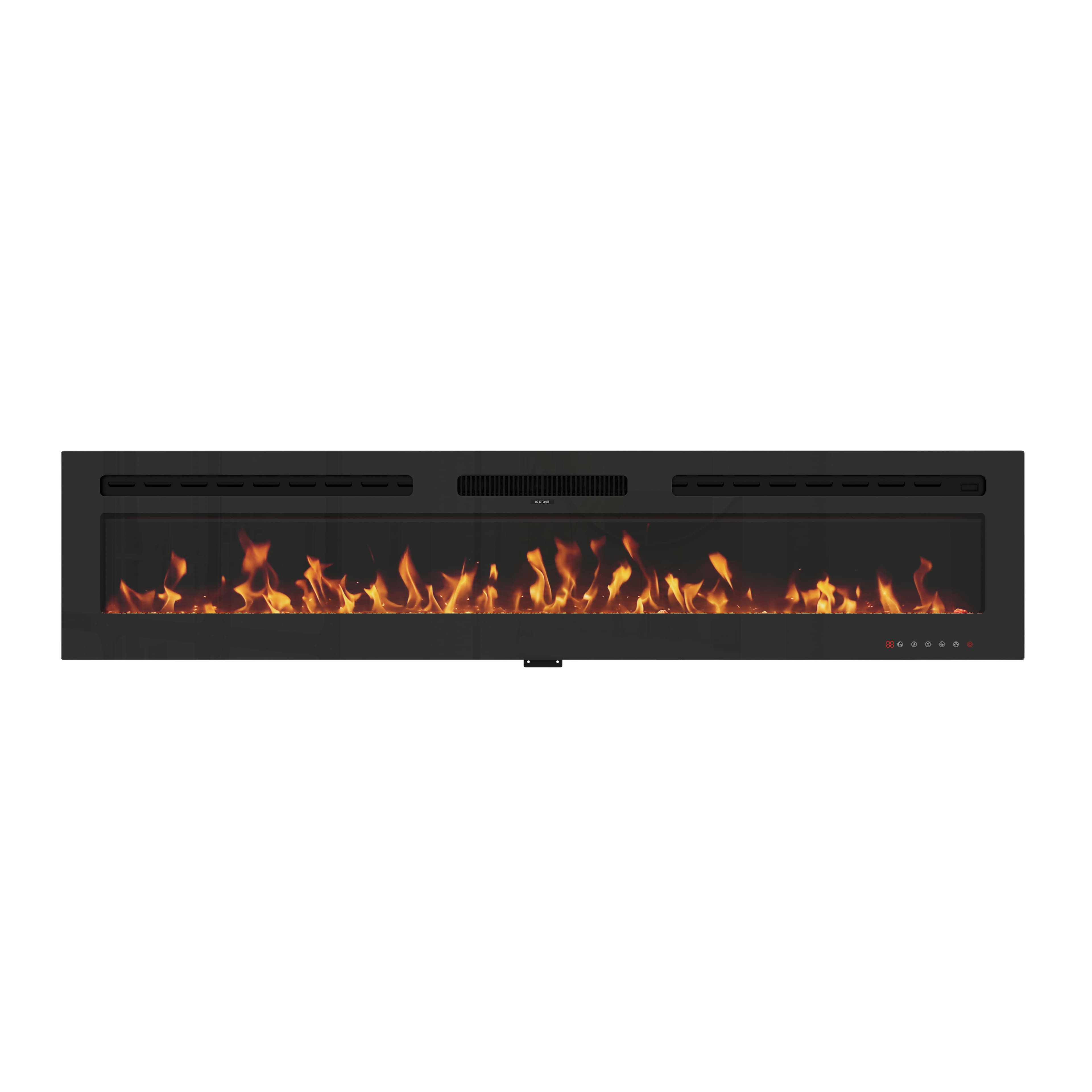 Front. Famapy - 68 Inch Smart Electric Fireplace with WiFi Control, 12 Flame Colors, 5000 BTU Heat and Wall Mount Kit.