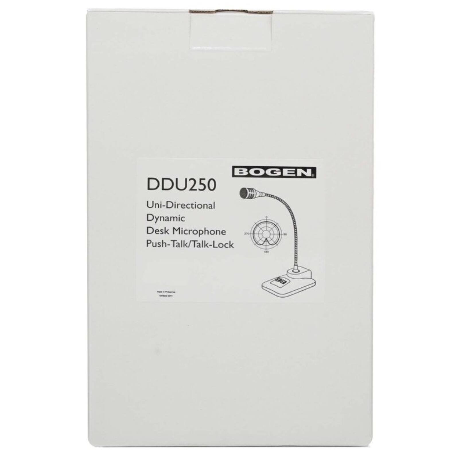 BOGEN DDU250 Uni-Directional Dynamic Desk Microphone - Push-Talk/Talk-Lock