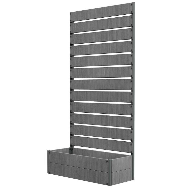 Alt View 10. PULUZ - Trellis Planter for Climbing Plants, Raised Garden Bed with Trellis, Planter Box for Outdoor Garden - Dark Gray.