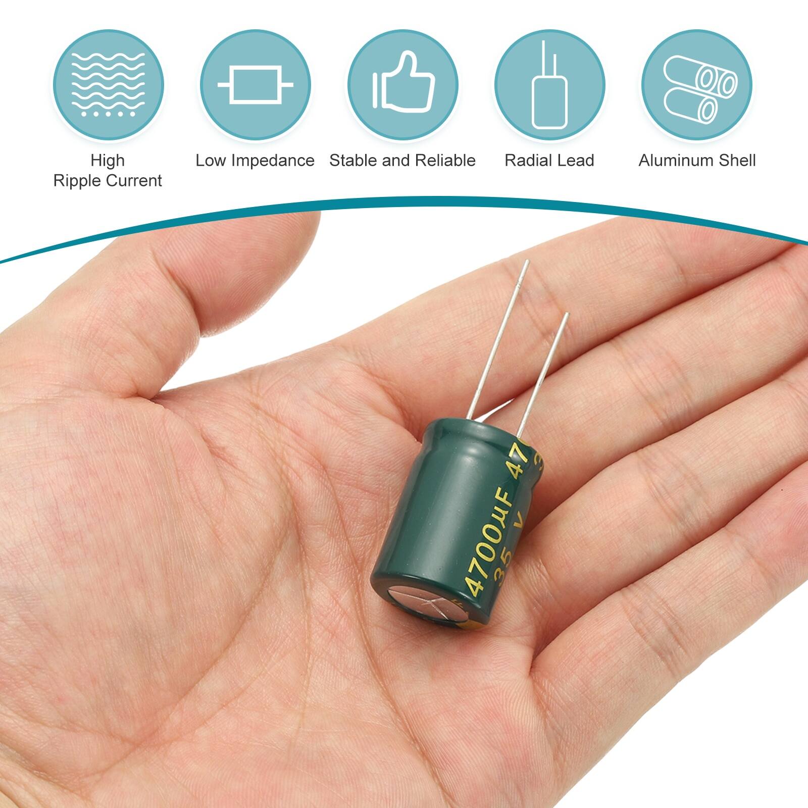 High Ripple Current Low Impedance Stable and Reliable Radial Lead Aluminum Shell 47 4700uF 35V