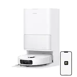 Dreame - D20 Ultra Robot Vacuum and Mop 13KPa Suction, All-In-1 Base Station with 100 Days Auto-Empty, Carpet Cleaning - White