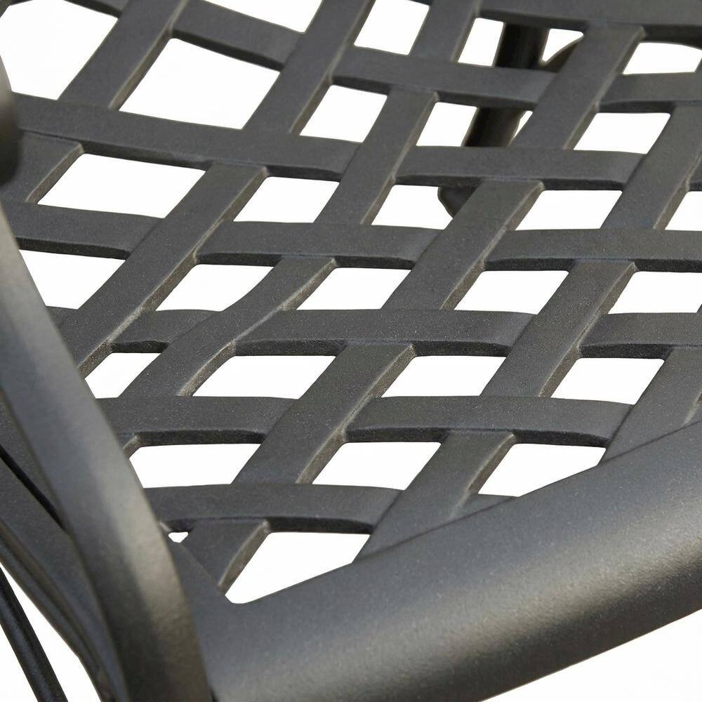 Alt View 3. Outdoor Escape - Outdoor black club chair with sturdy armrest and classic design - Black.