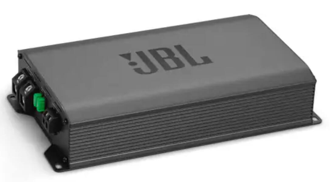 Left. Infinity - Infinity STAGE GT50011 Mono Amplifier + Reference 1000SSL 10" Subwoofer Enclosure and 8Ga Amp Wiring Kit - Black.