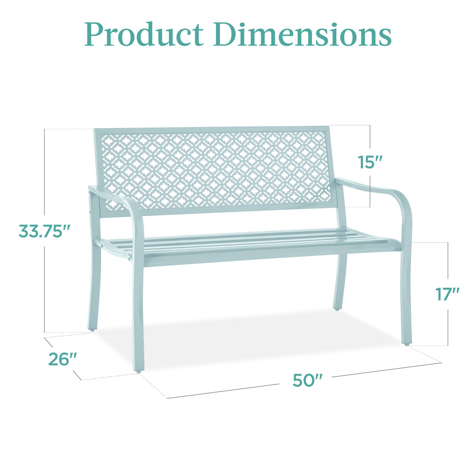 Product Dimensions  
50" x 33.75" x 17" x 26" x 15"