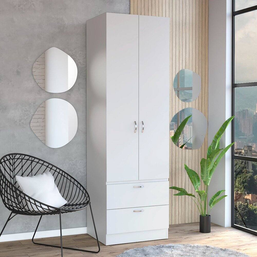 Alt View 2. TuHome - Vicco Armoire White MDF - White.