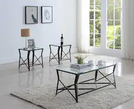 Kings Brand Furniture - Clyfford 3-Piece Occasional Table Set - Bronze