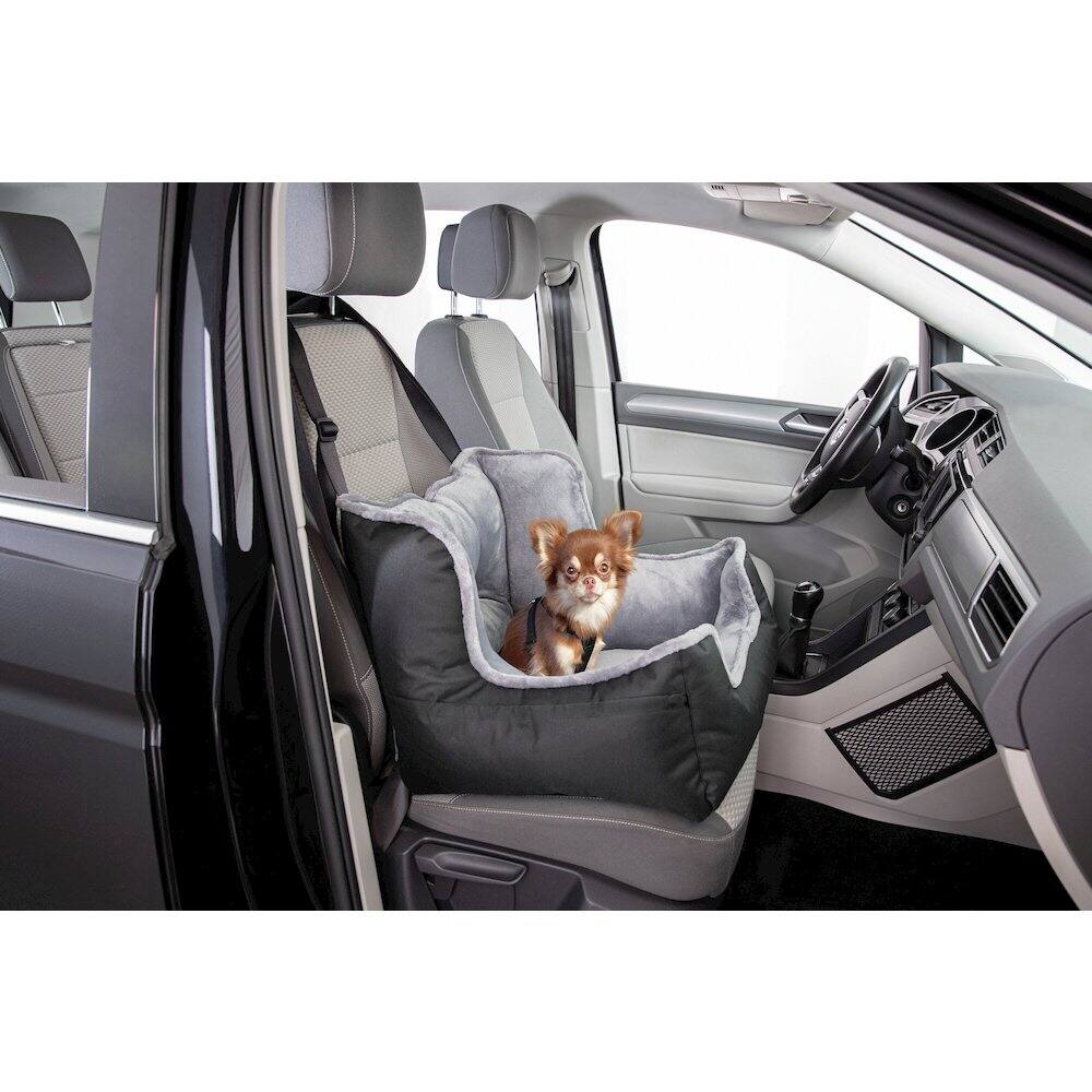 Left. TRIXIE - Convertible Deluxe Pet  Car Seat, Dog Booster Seat, Travel Pet Bed - Black.
