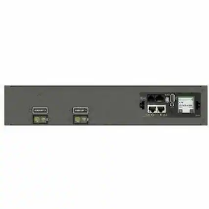 Front. Vertiv - Vertiv Geist Monitored RPDU with the Next-Generation IMD| 30A| 208V| 2U Rack| (12) IEC C13| (4) IEC C19 Receptacles| - Black.