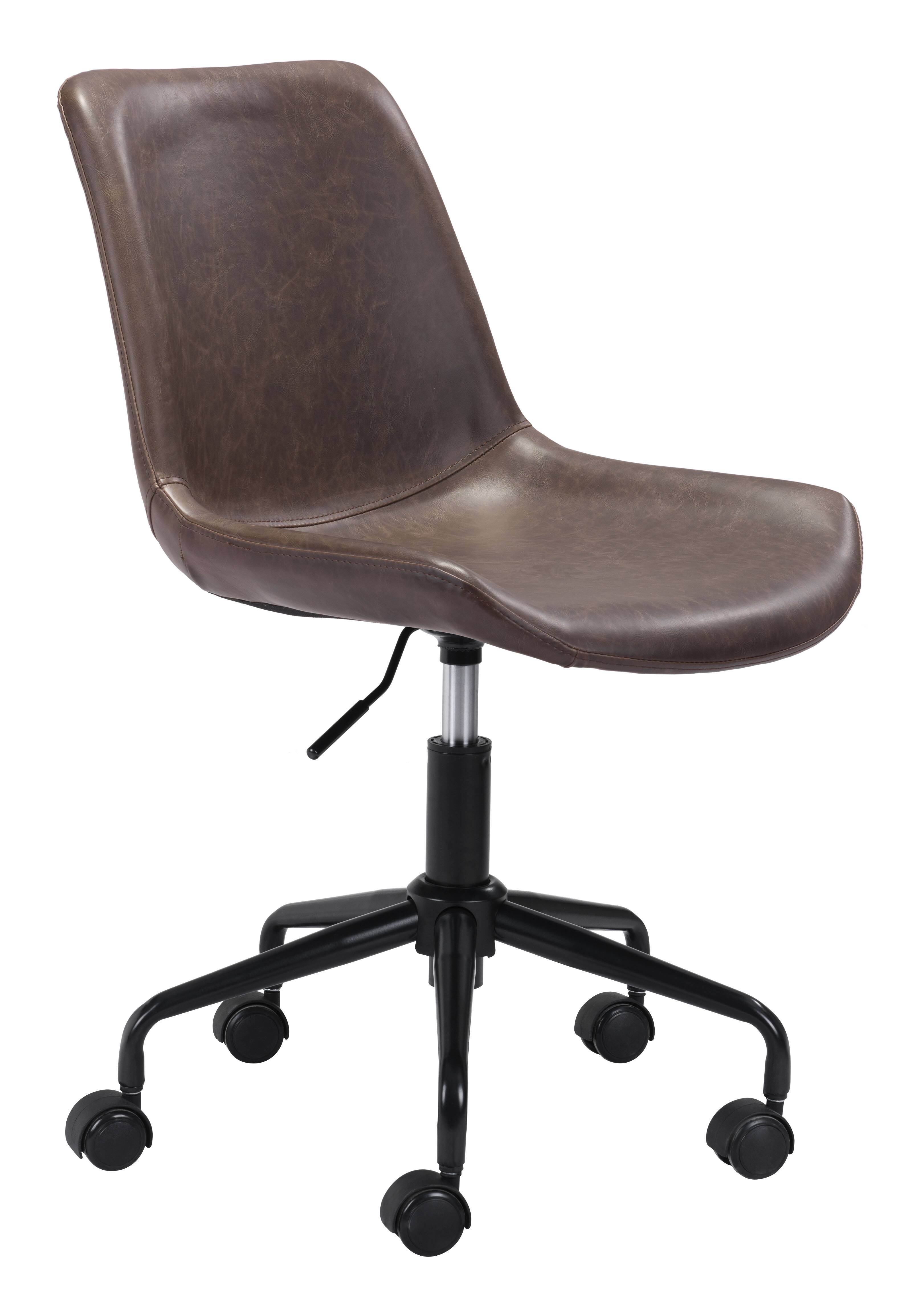 Front. Hivvago - Byron Office Chair Brown - Brown.
