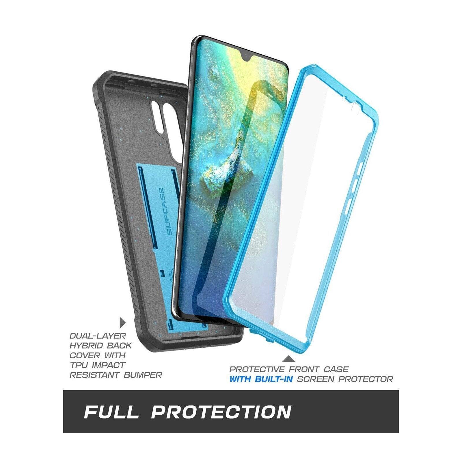 SUPCASE DUAL-LAYER HYBRID BACK COVER WITH TPU IMPACT RESISTANT BUMPER  
PROTECTIVE FRONT CASE WITH BUILT-IN SCREEN PROTECTOR  
FULL PROTECTION