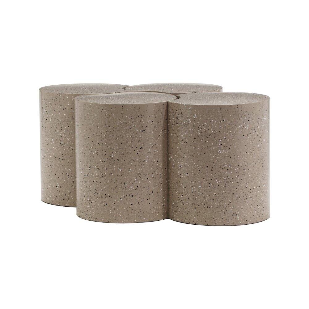 Alt View 1. Meridian Furniture - Dimple Taupe Coffee Table - Grey.