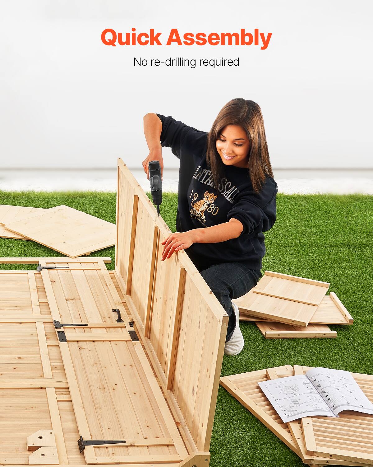 Quick Assembly  
No re-drilling required