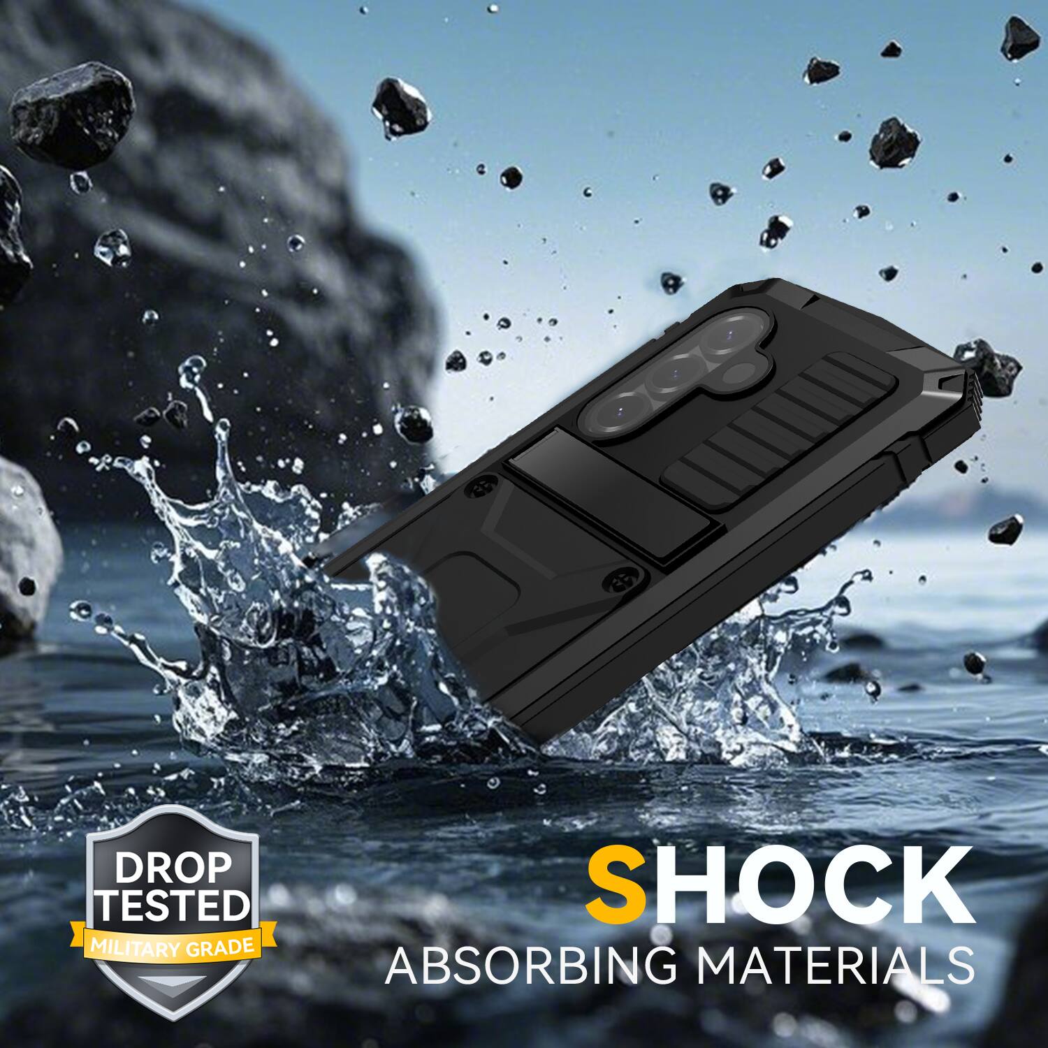 DROP TESTED  
MILITARY GRADE  
SHOCK ABSORBING MATERIALS