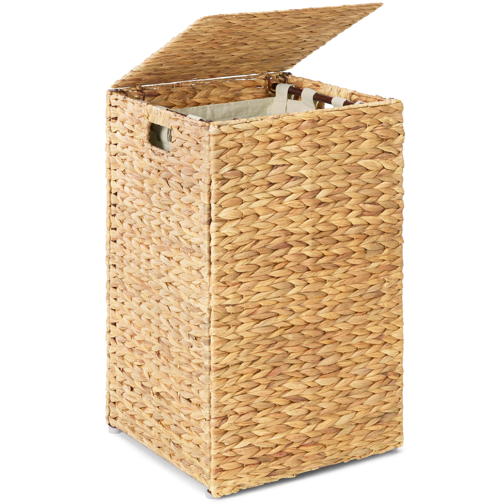 Best Choice Products - Small Laundry Hamper W/ Lid, Handwoven Laundry Basket, W/ Washable Liner & Handles - Natural price history on PriceWatchPro