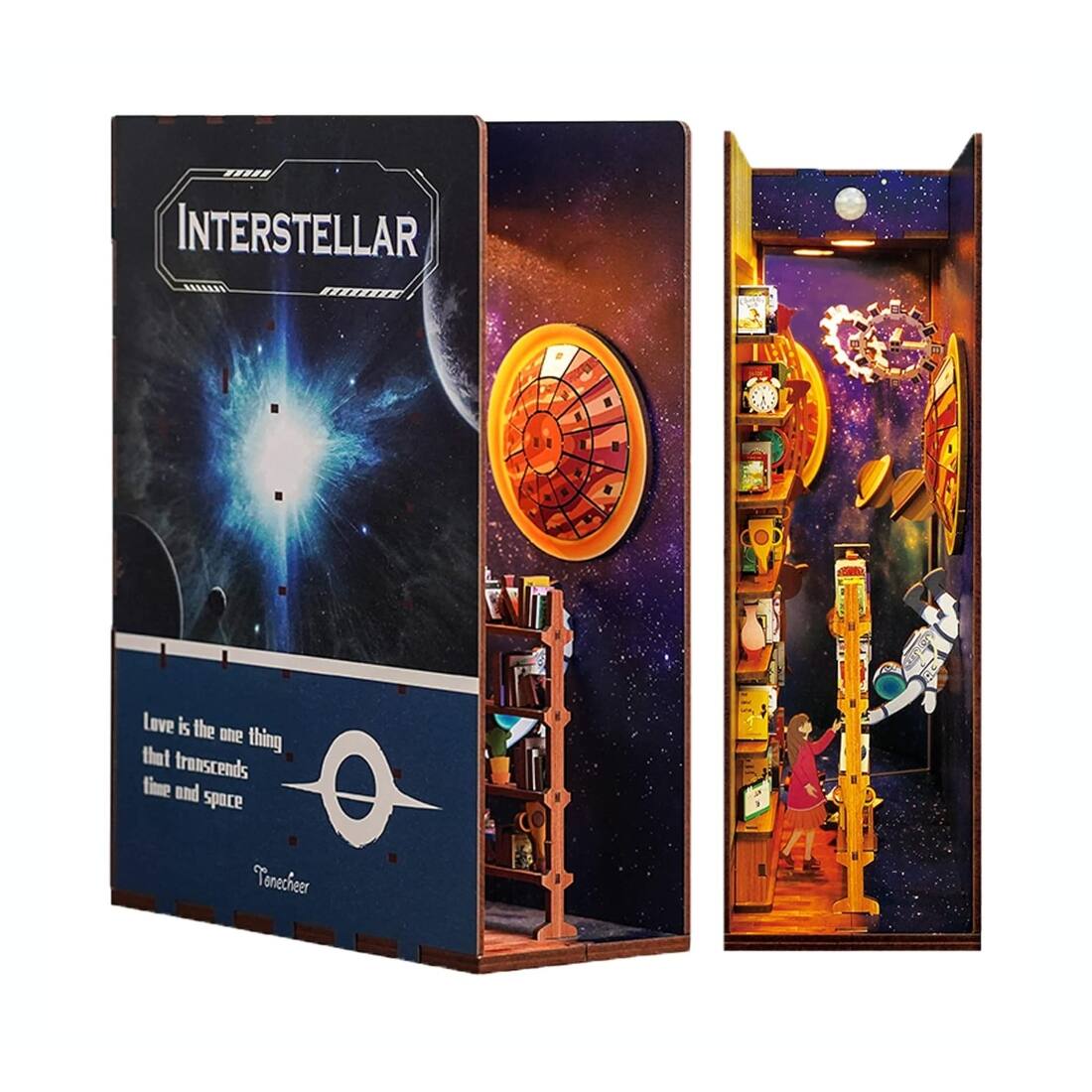 Left. 3D Puzzle - DIY 3D Book Nook Kit Interstellar 247pcs.