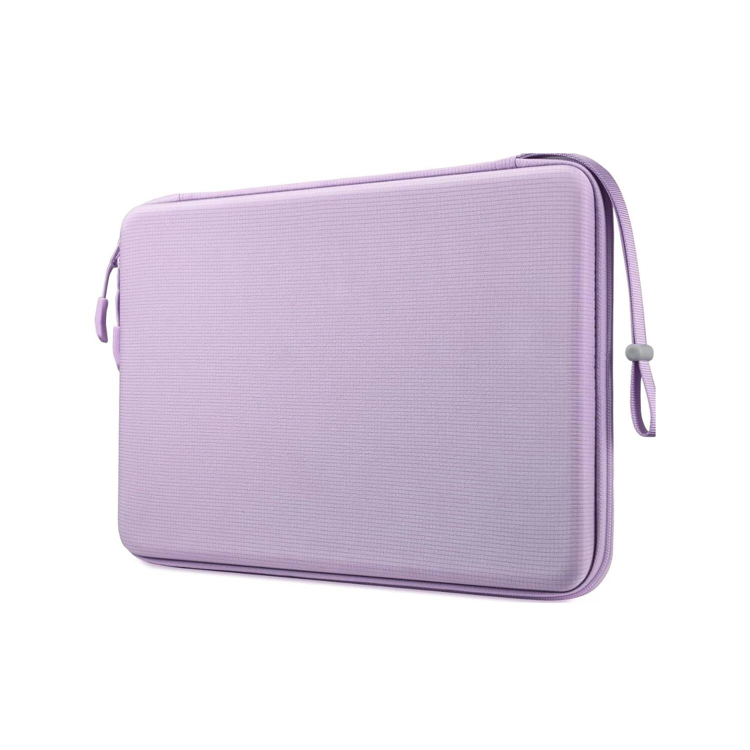Front. Stock Preferred - 15.6" Hard Laptop Sleeve Case Bag – Shockproof, Water-Resistant Carrying Case for Acer Aspire - Lilac.